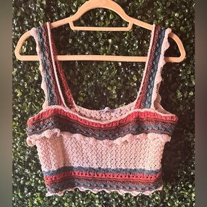 Zara Western Themed Knit Crop Top